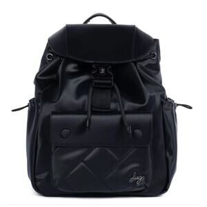 Lug Wiffle Backpack Satin Luxe Black - Organized Sporty Elegant Classic